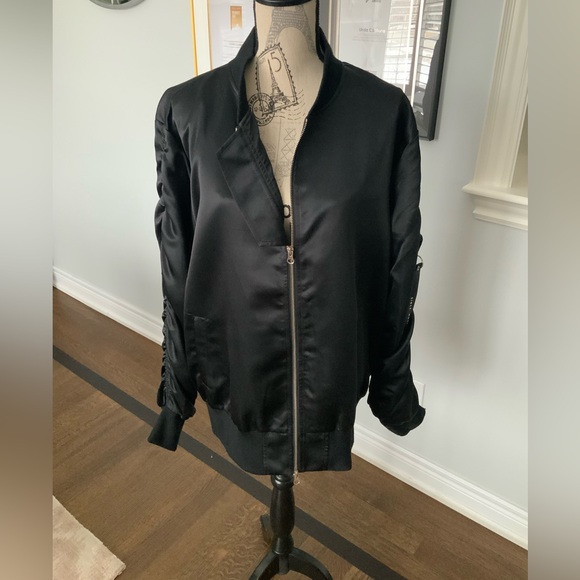 KOLLAR CLOTHING BLIGO Bomber Jacket Black Men’s Size Extra Large Like New - Picture 10 of 16